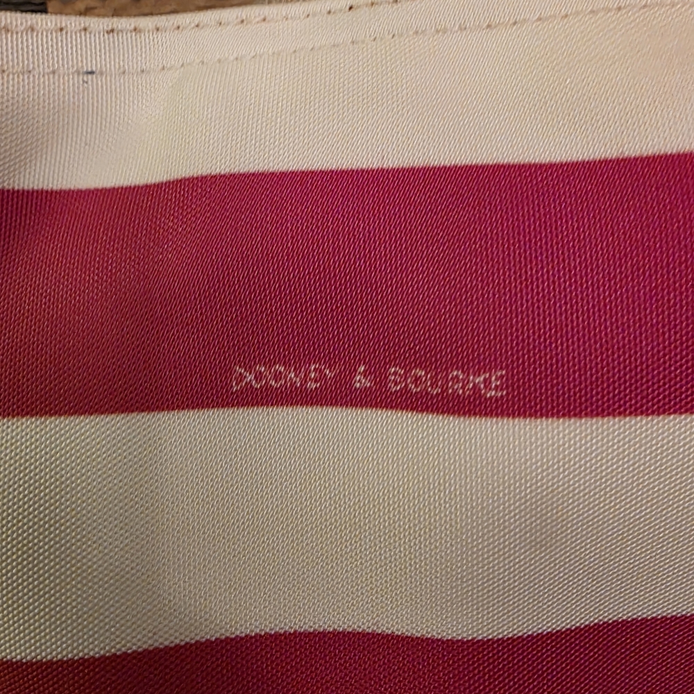 Dooney & Bourke Red and White Striped Tote Bag - Picture 3 of 13